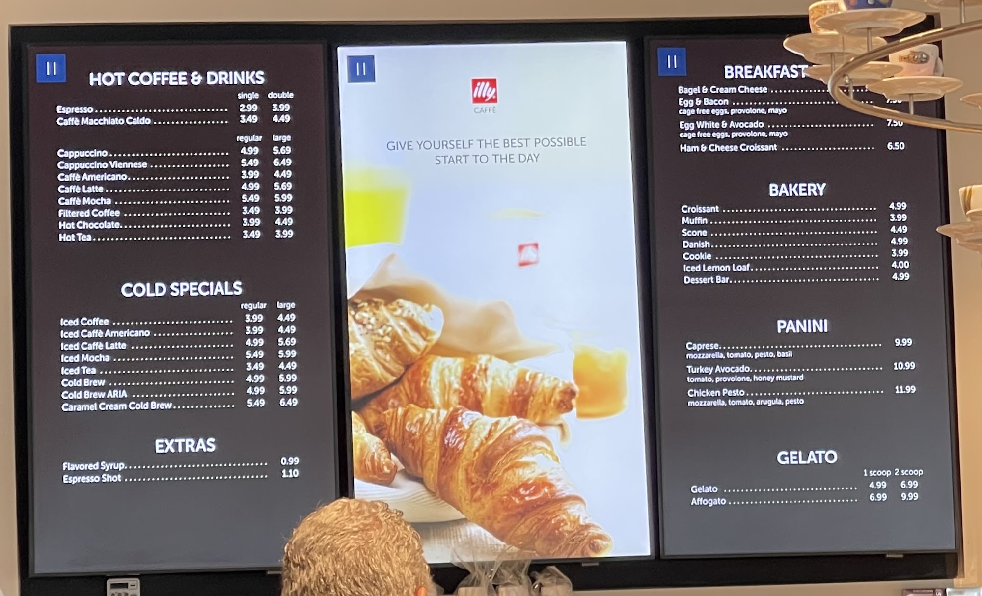 illy caffè Menu