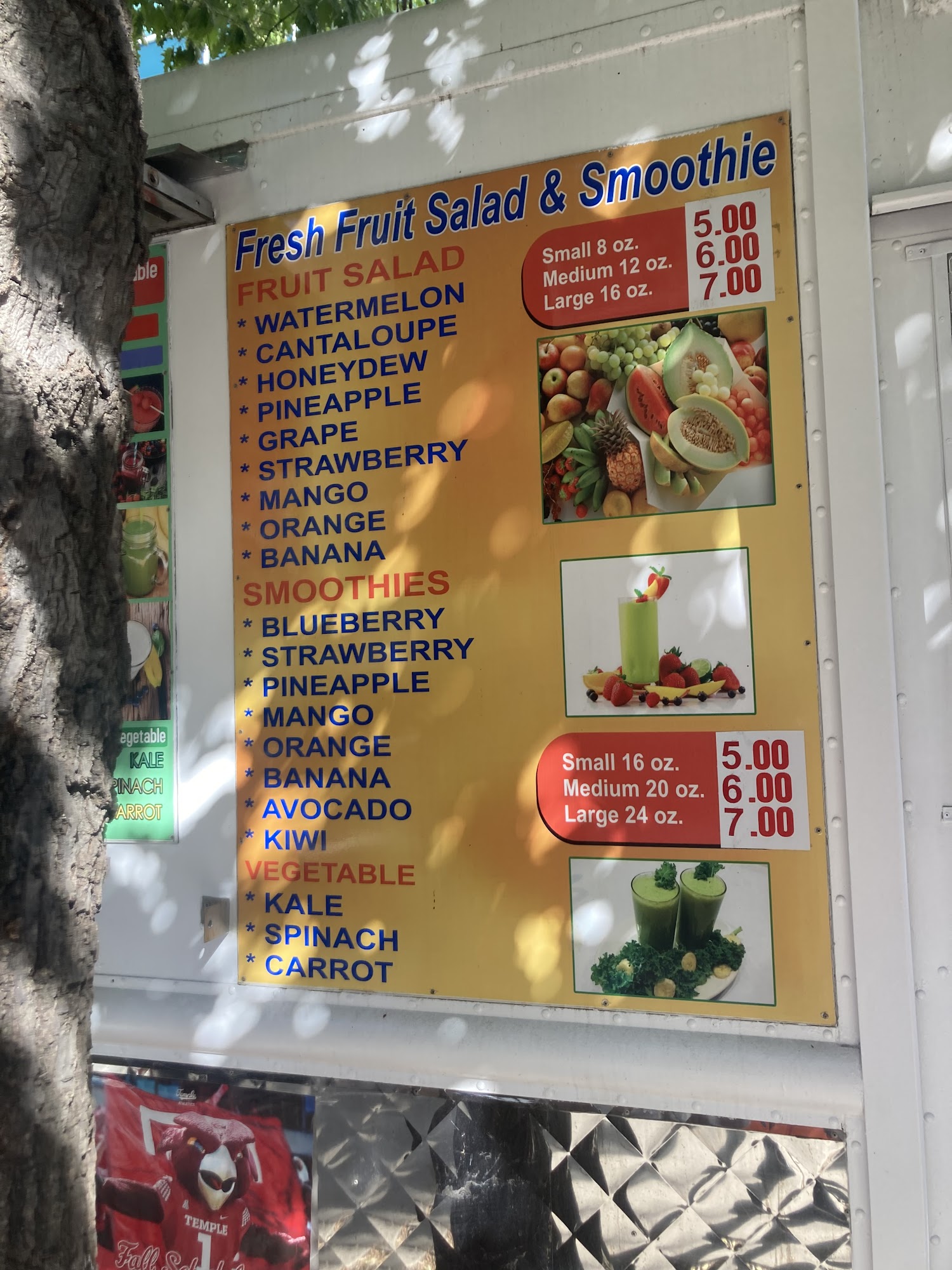 Fruit & Smoothie Truck Menu