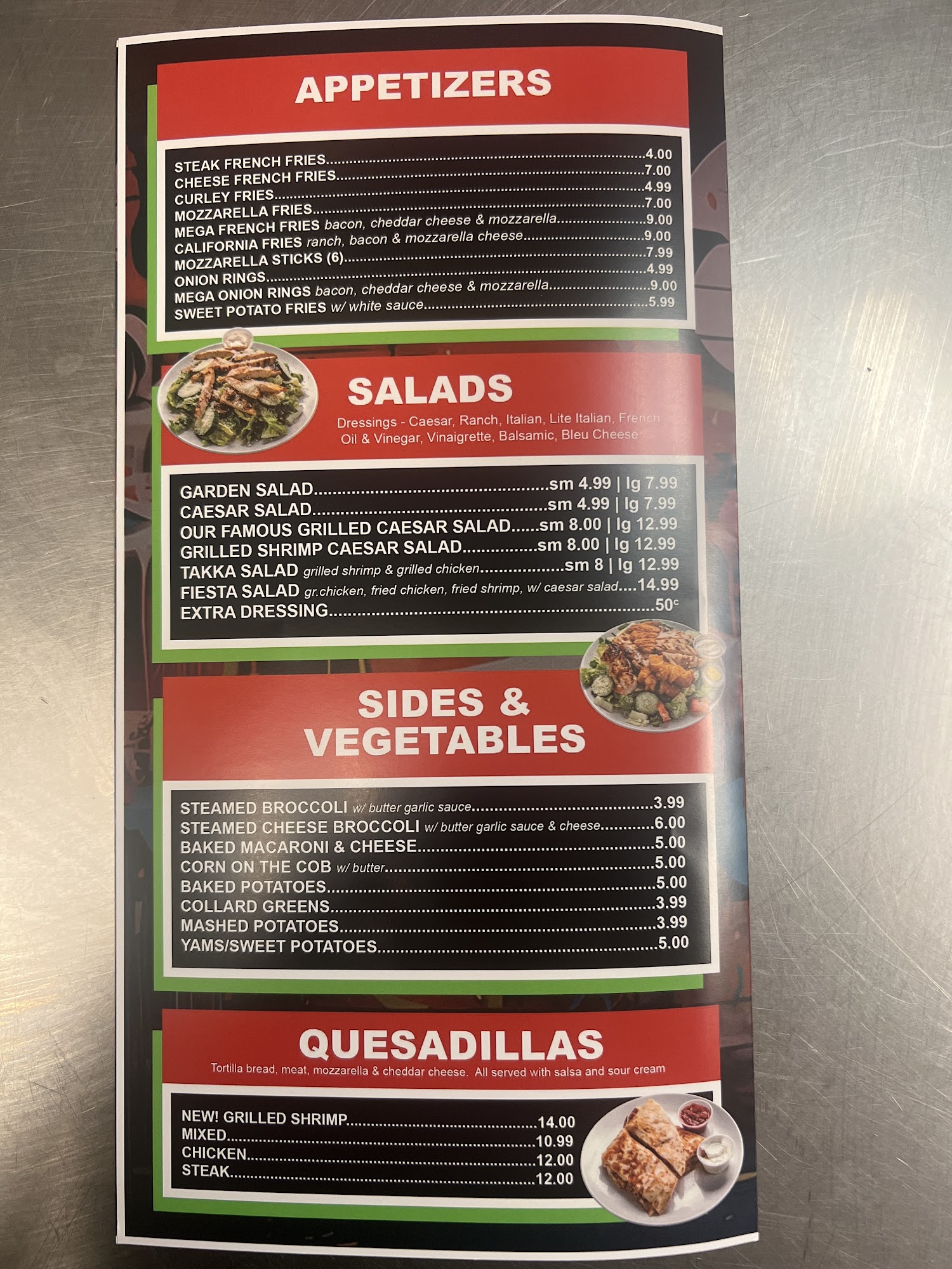 SLOUNGE GRAFFITI BAR Menu
