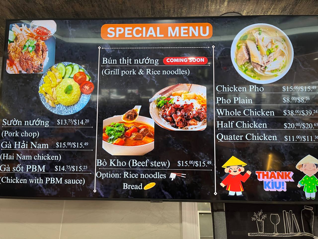 Paris Bánh Mì Philadelphia PA Menu