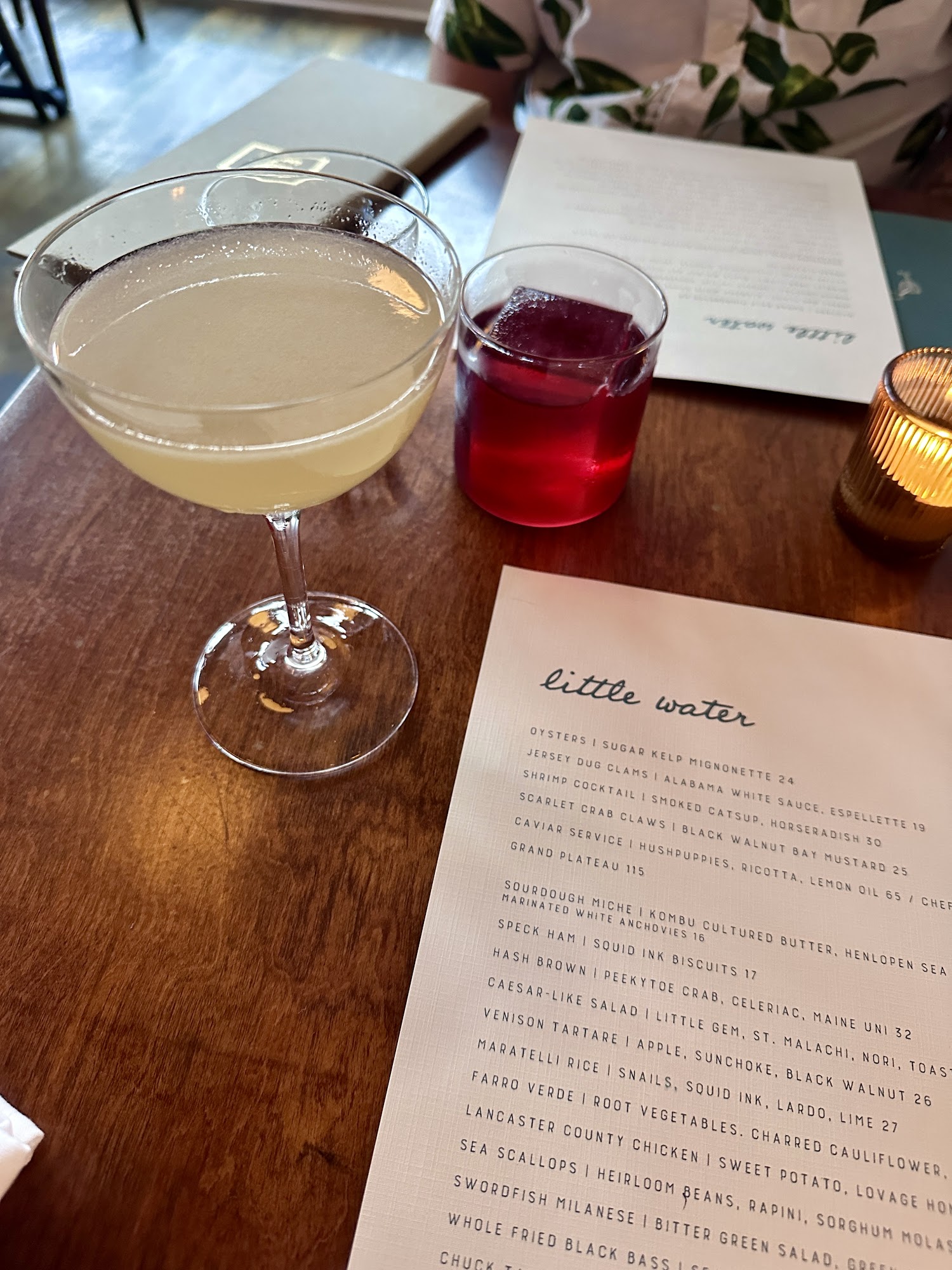 Little Water Menu