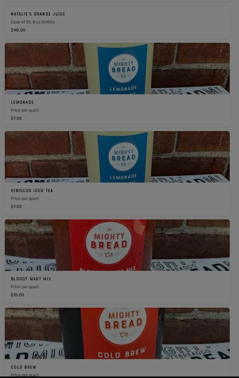 Mighty Bread Grab & Go Menu