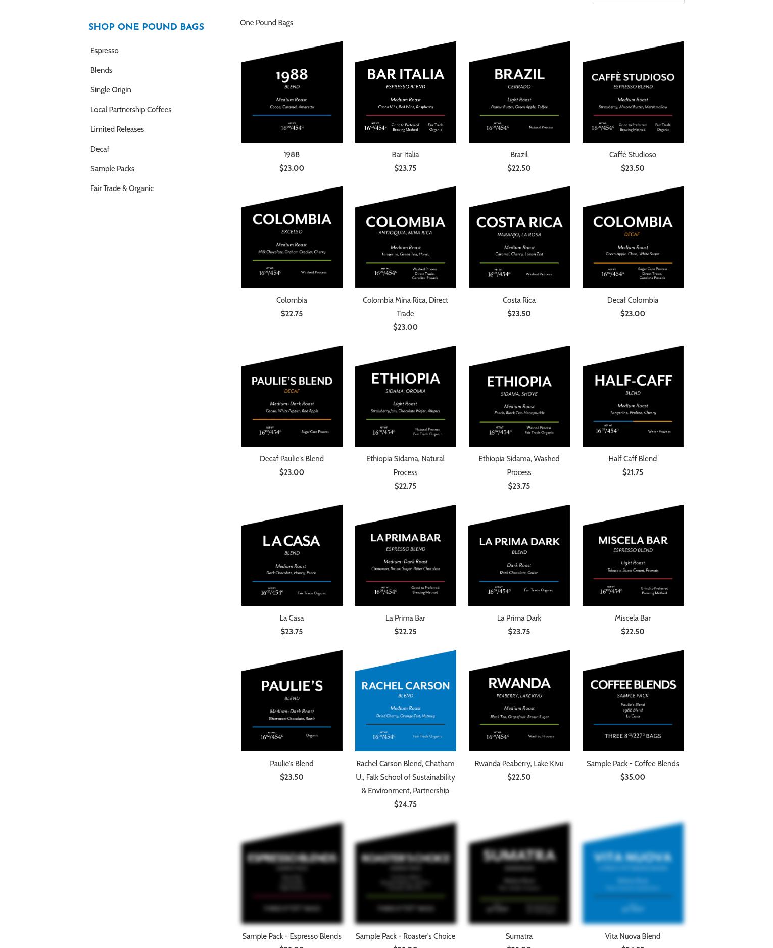 La Prima Espresso Company - CMU Menu