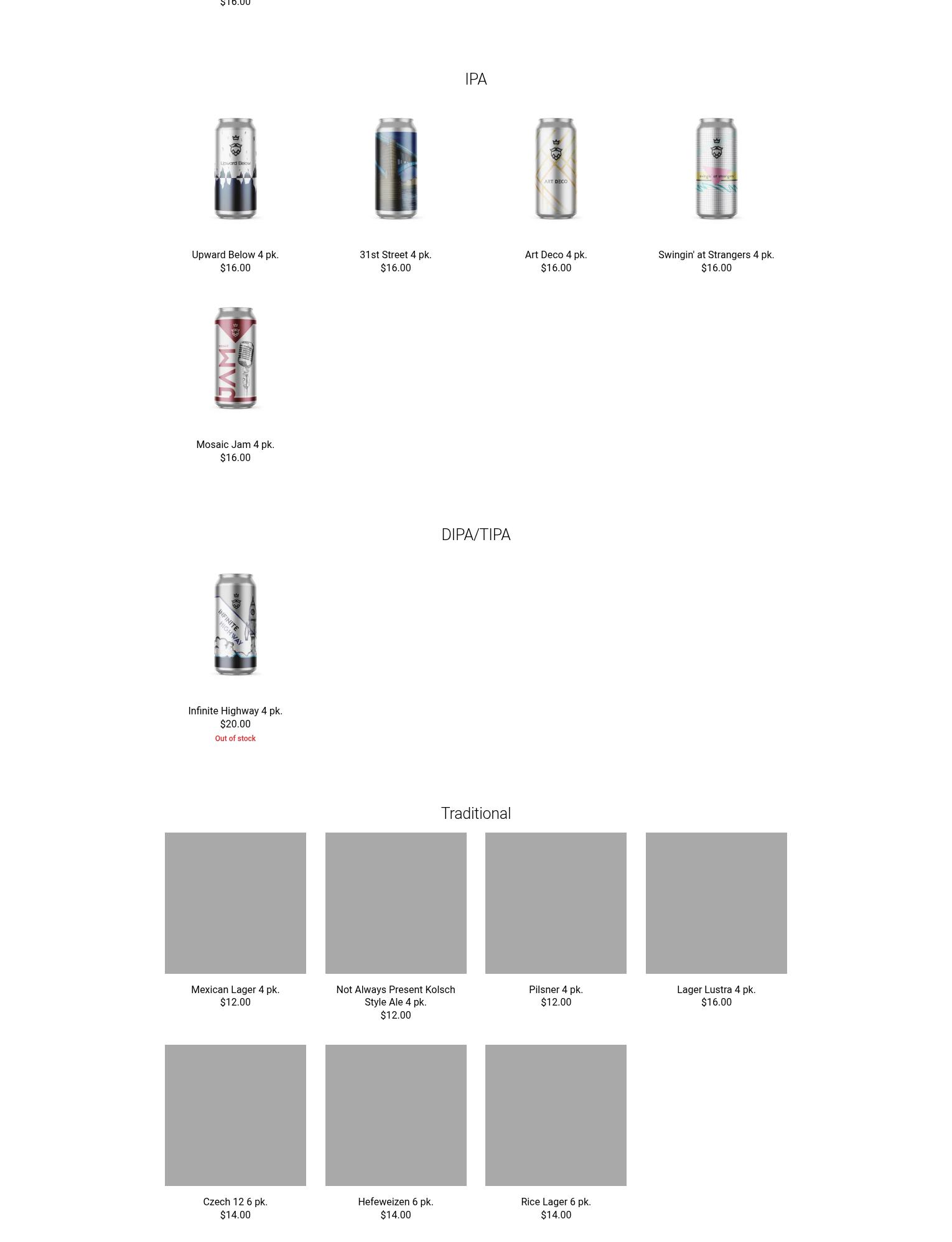 Dancing Gnome Beer Menu