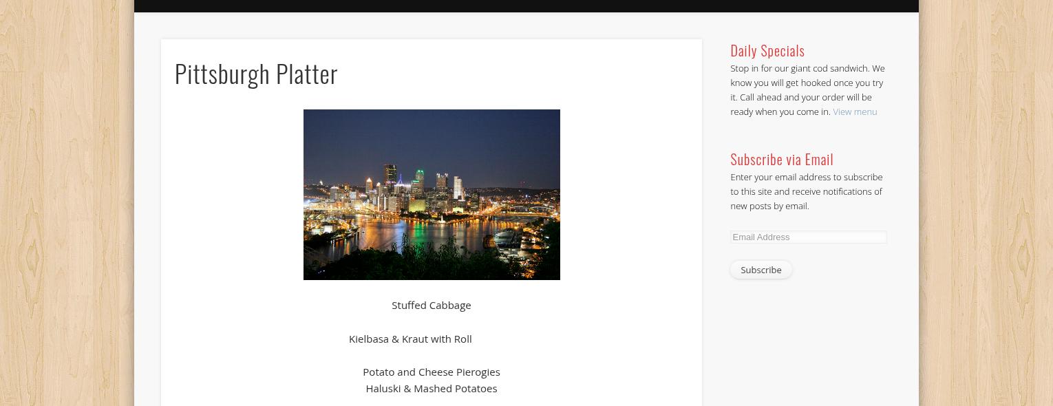 Party Line Catering Deli Menu