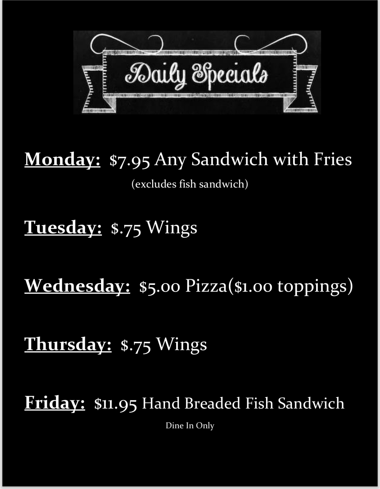 Lucky’s Bar & Grille 1724 Prospect Rd, Pittsburgh, PA 15236