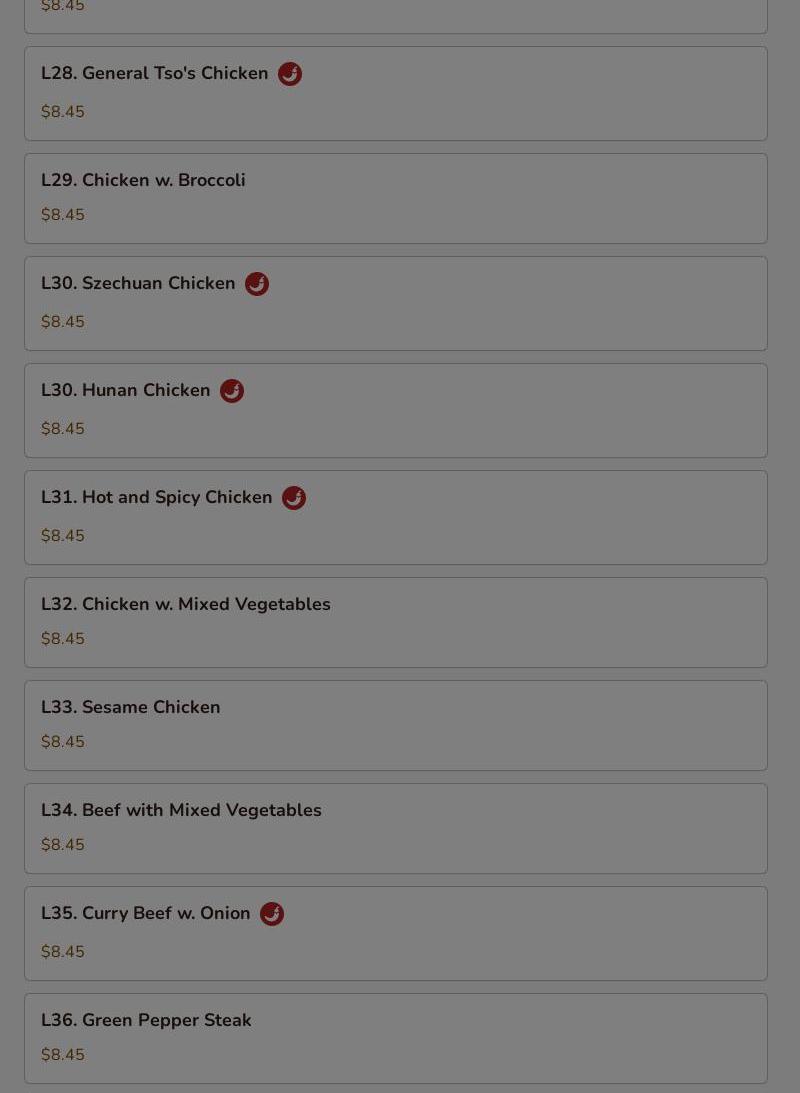 Chopstick House Menu