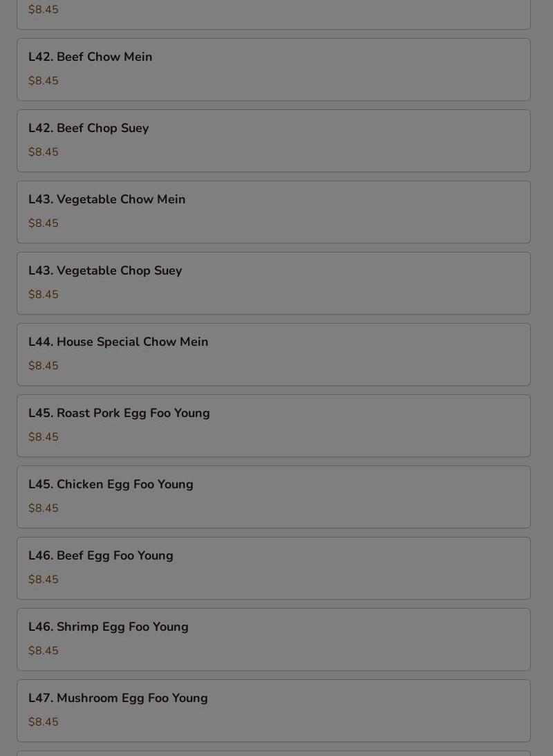 Chopstick House Menu