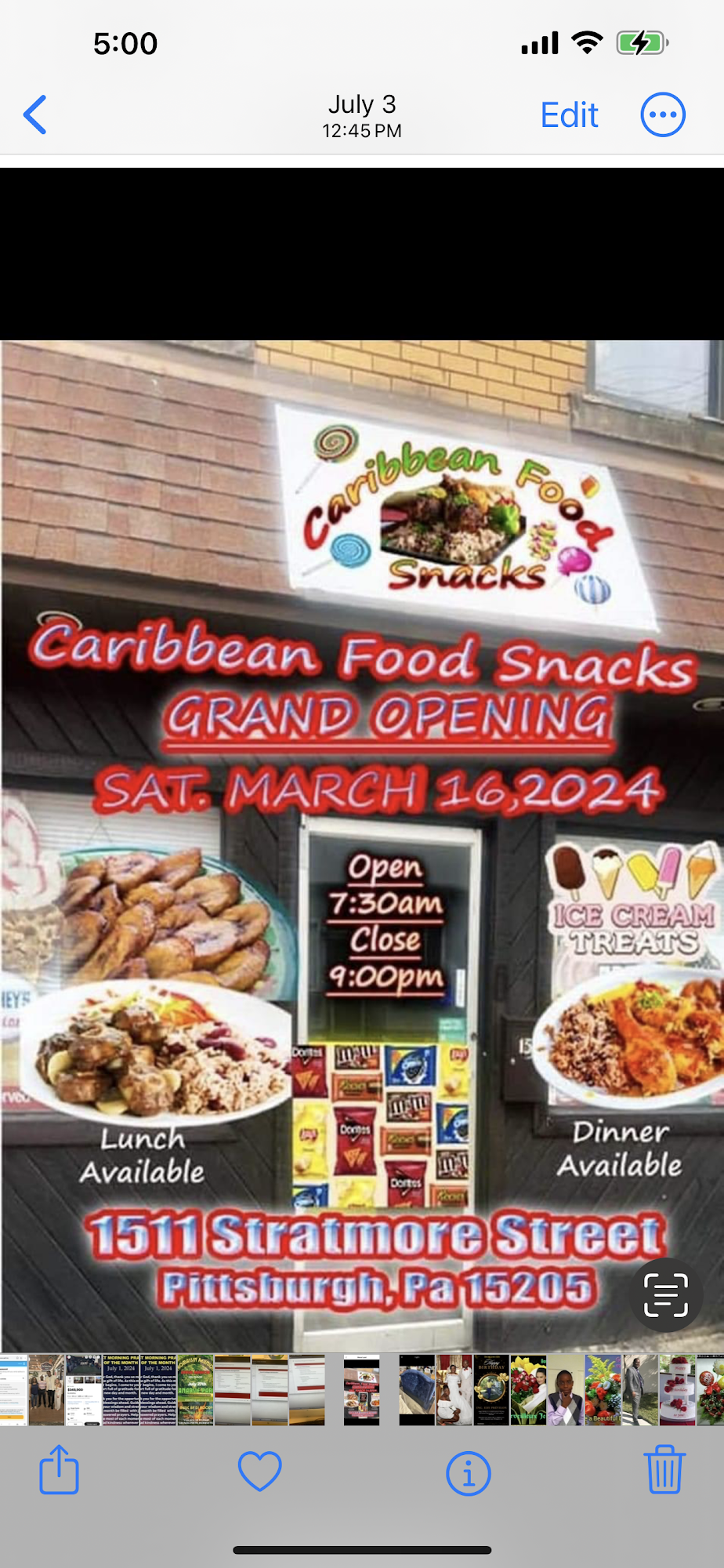 Caribbean Food Snacks Menu