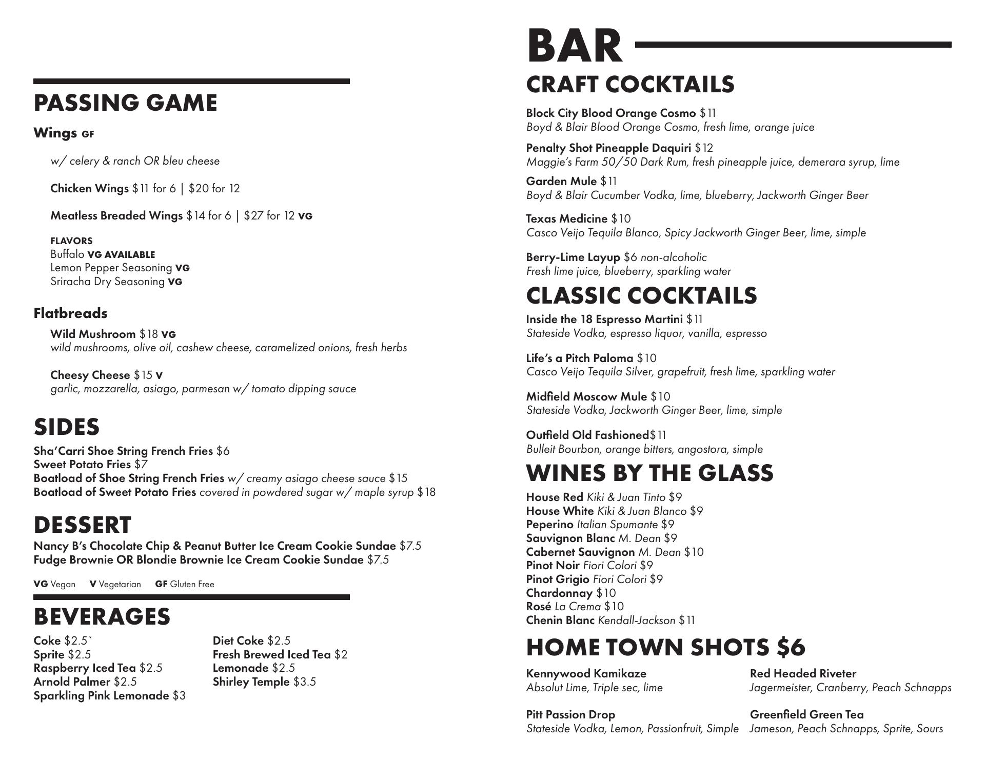 Title 9 PGH Menu