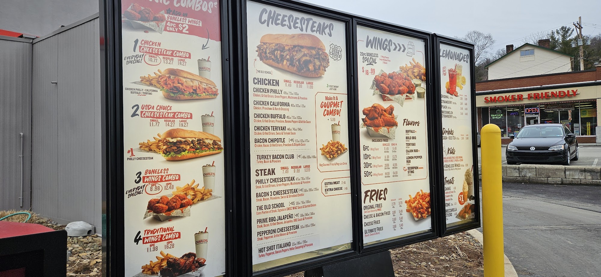 Charleys Cheesesteaks & Wings Menu