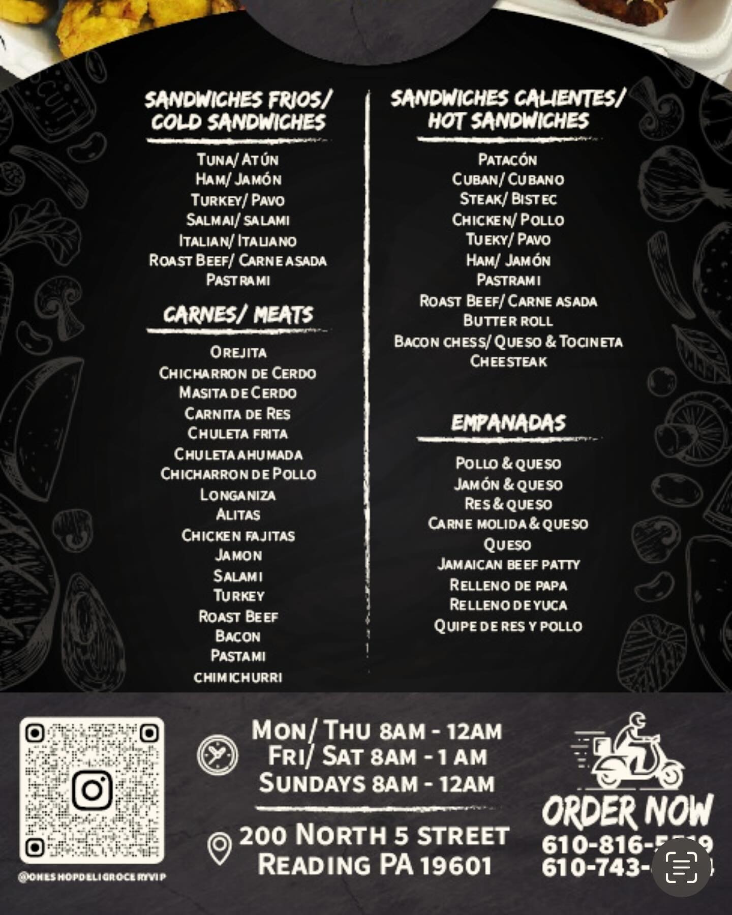 One Shop Deli & Grocery Menu