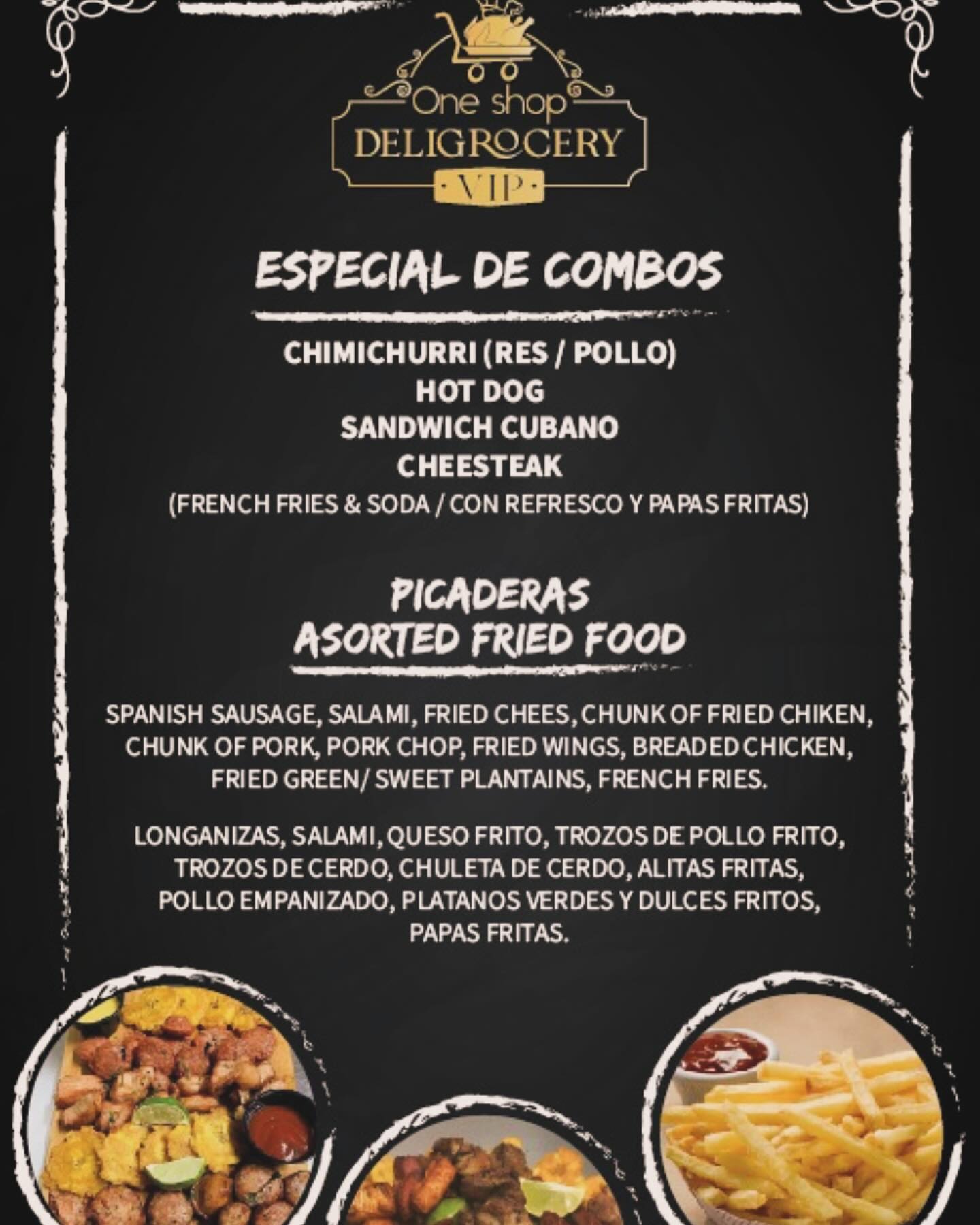 One Shop Deli & Grocery Menu