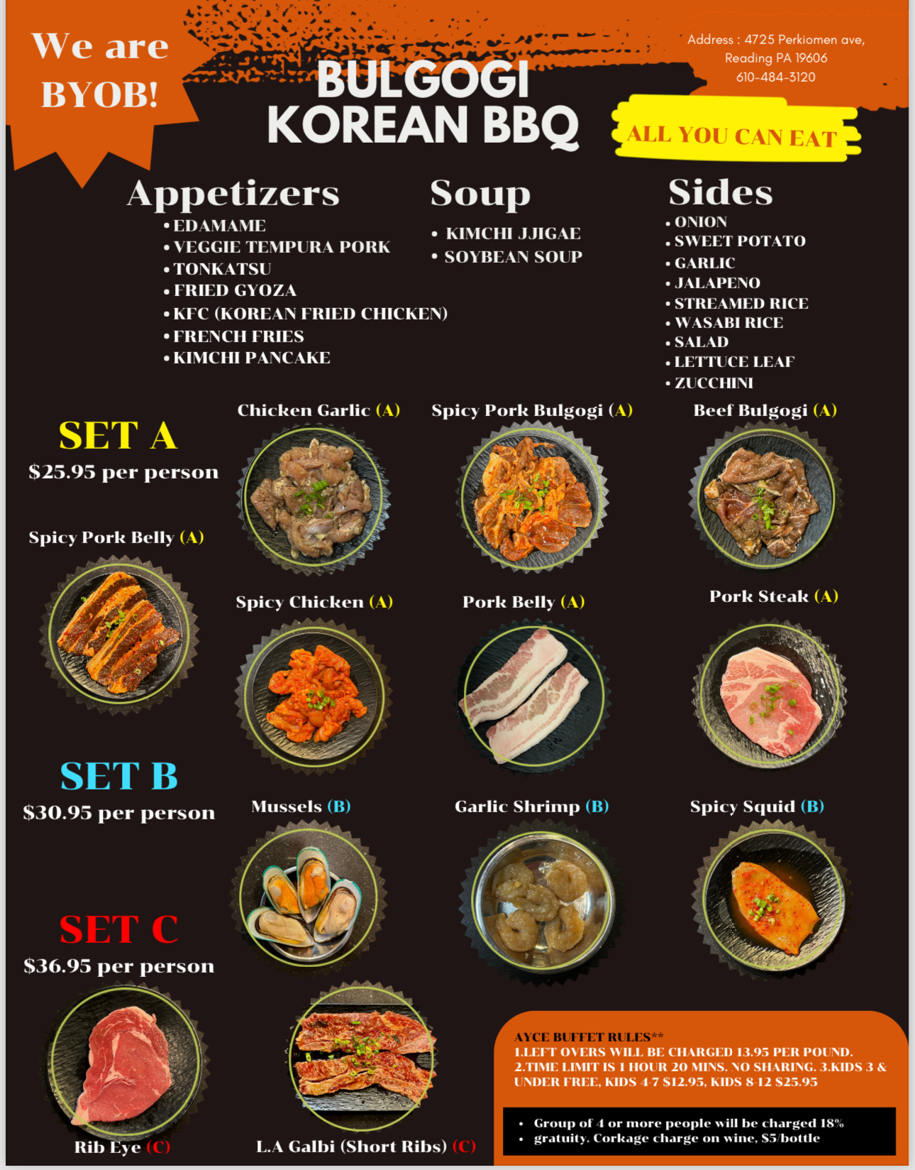 Bulgogi Korean BBQ and Thai Menu