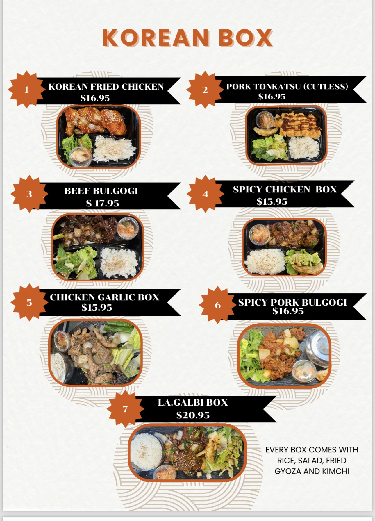 Bulgogi Korean BBQ and Thai Menu