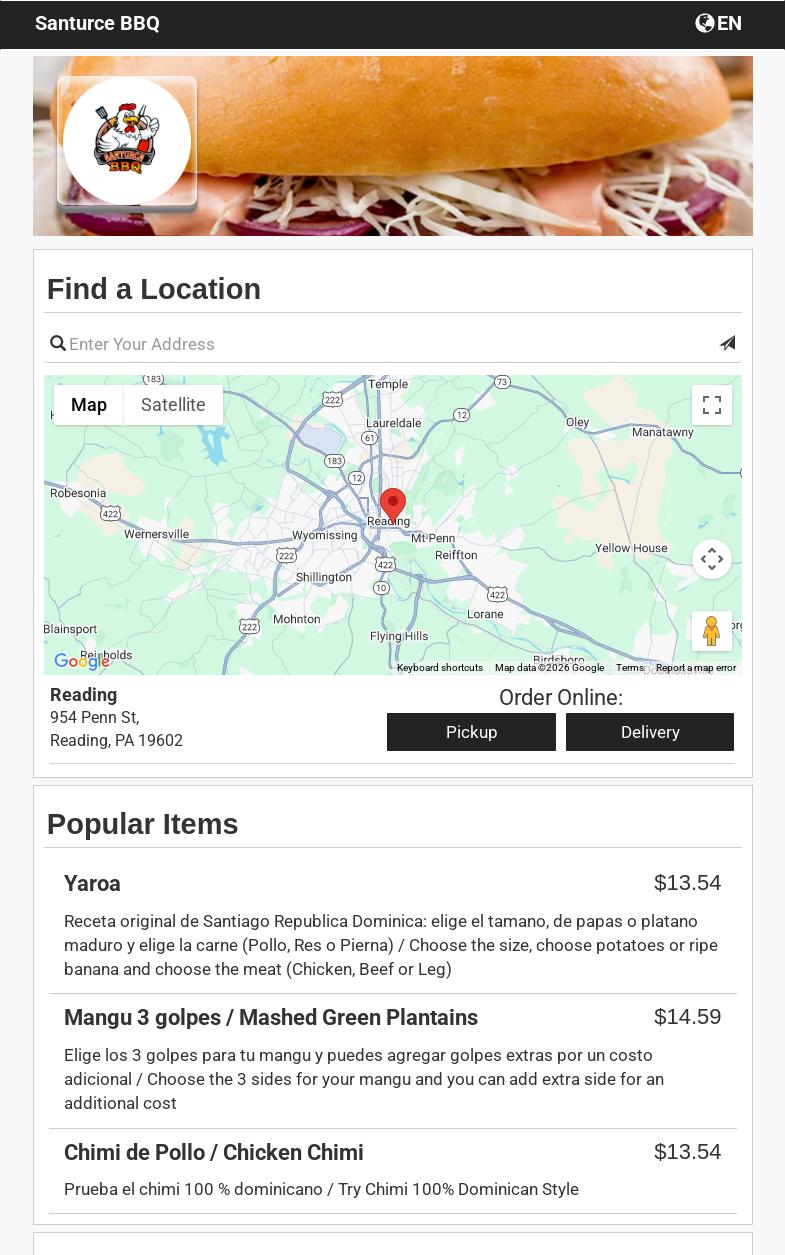 Santurce BBQ 954 Penn St, Reading