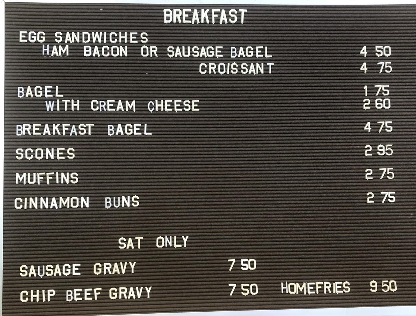 Mama D's Bakery and Cafe Menu
