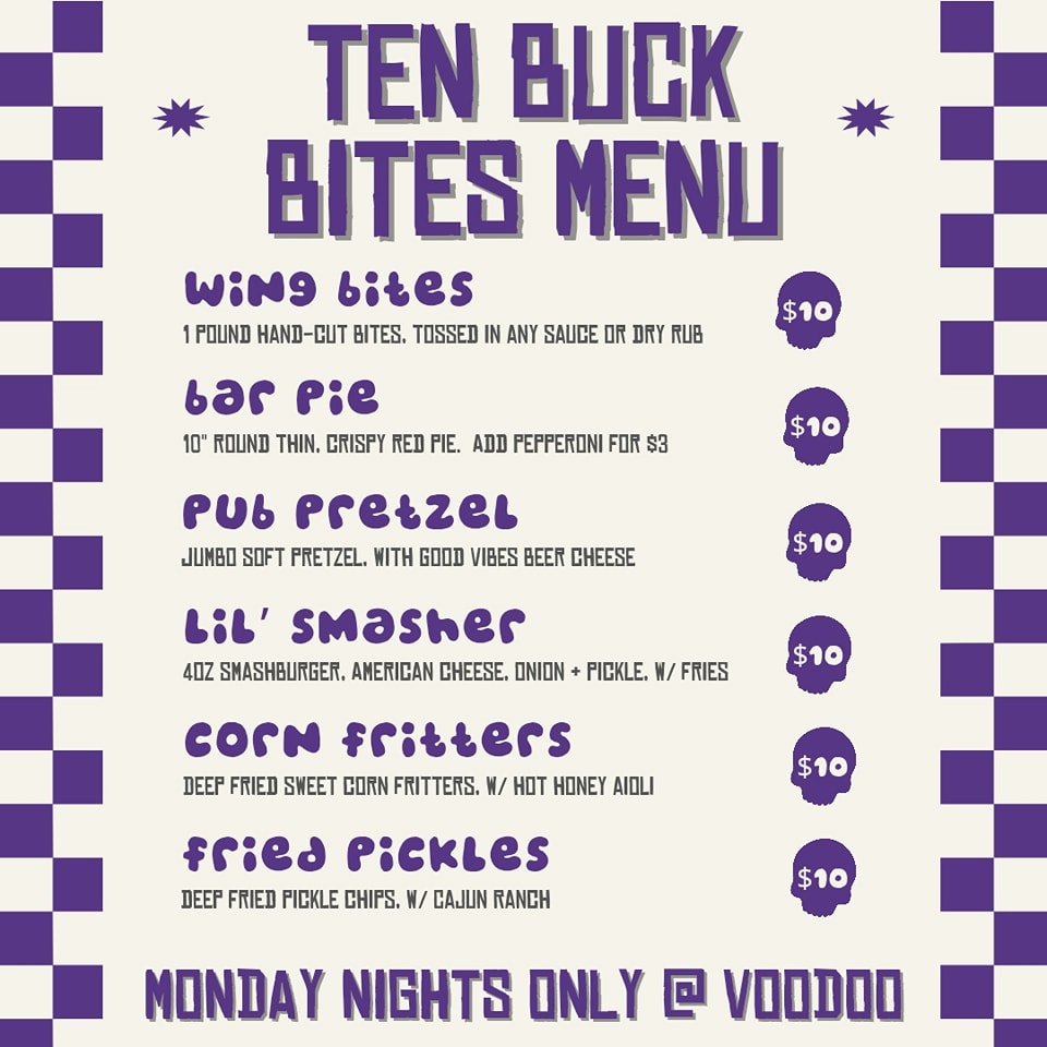 Voodoo Brewing Co. - Scranton Menu