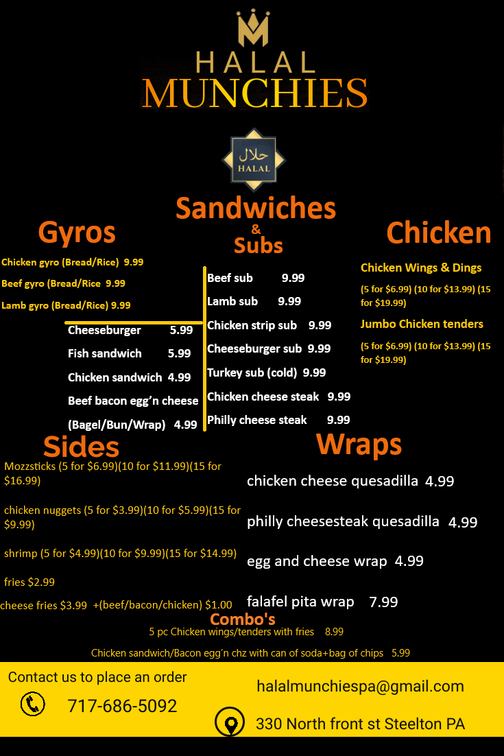 Z&S Halal Grill Menu