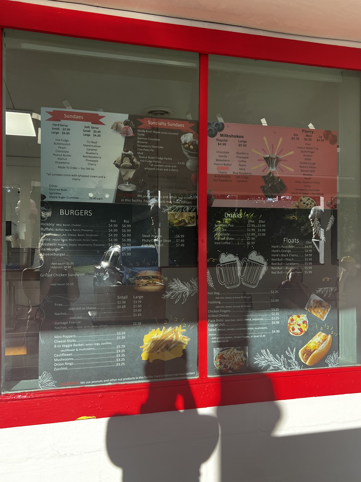 Shearers of Stoneboro Menu