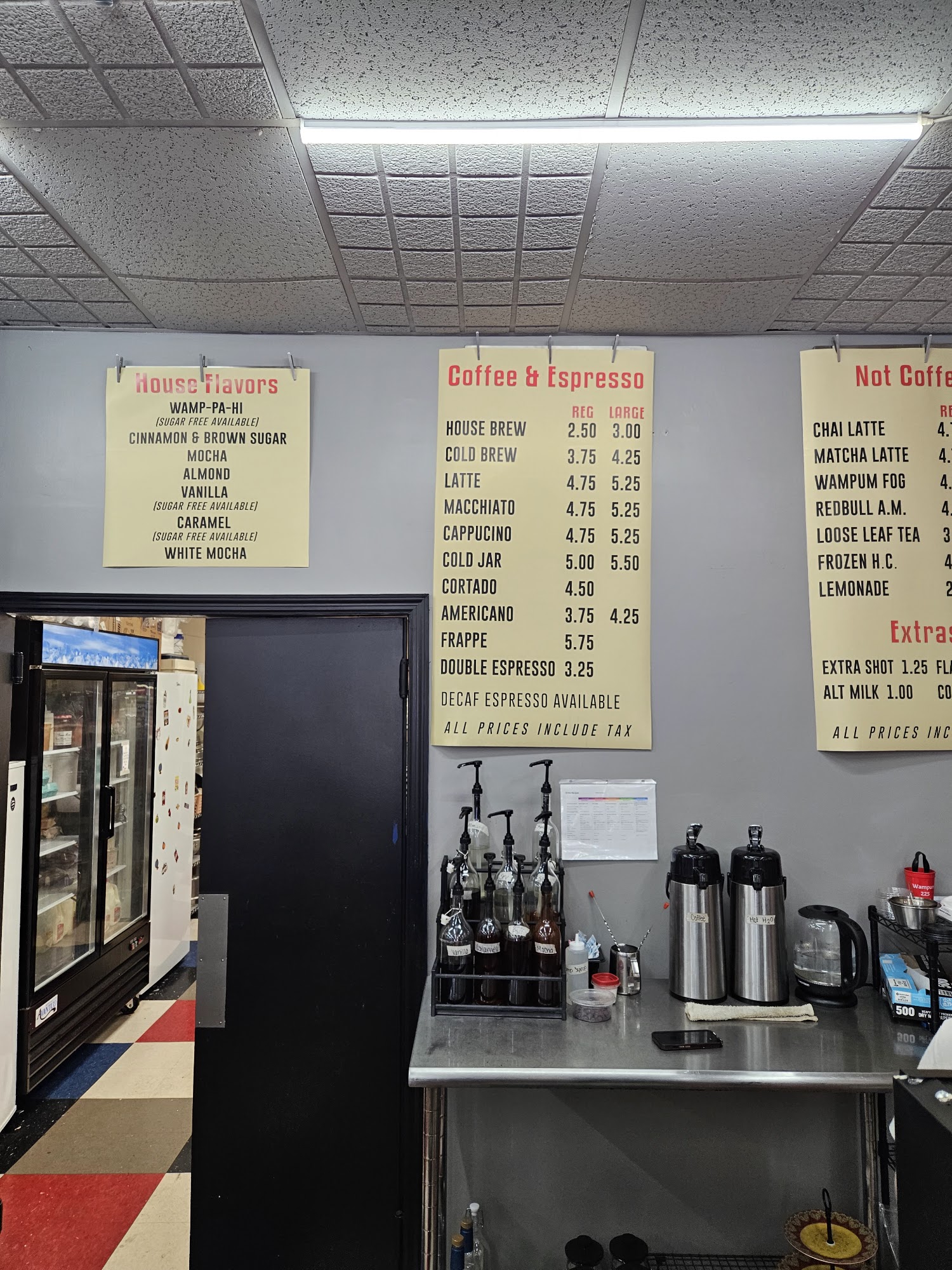 Wampum Coffee Company Menu