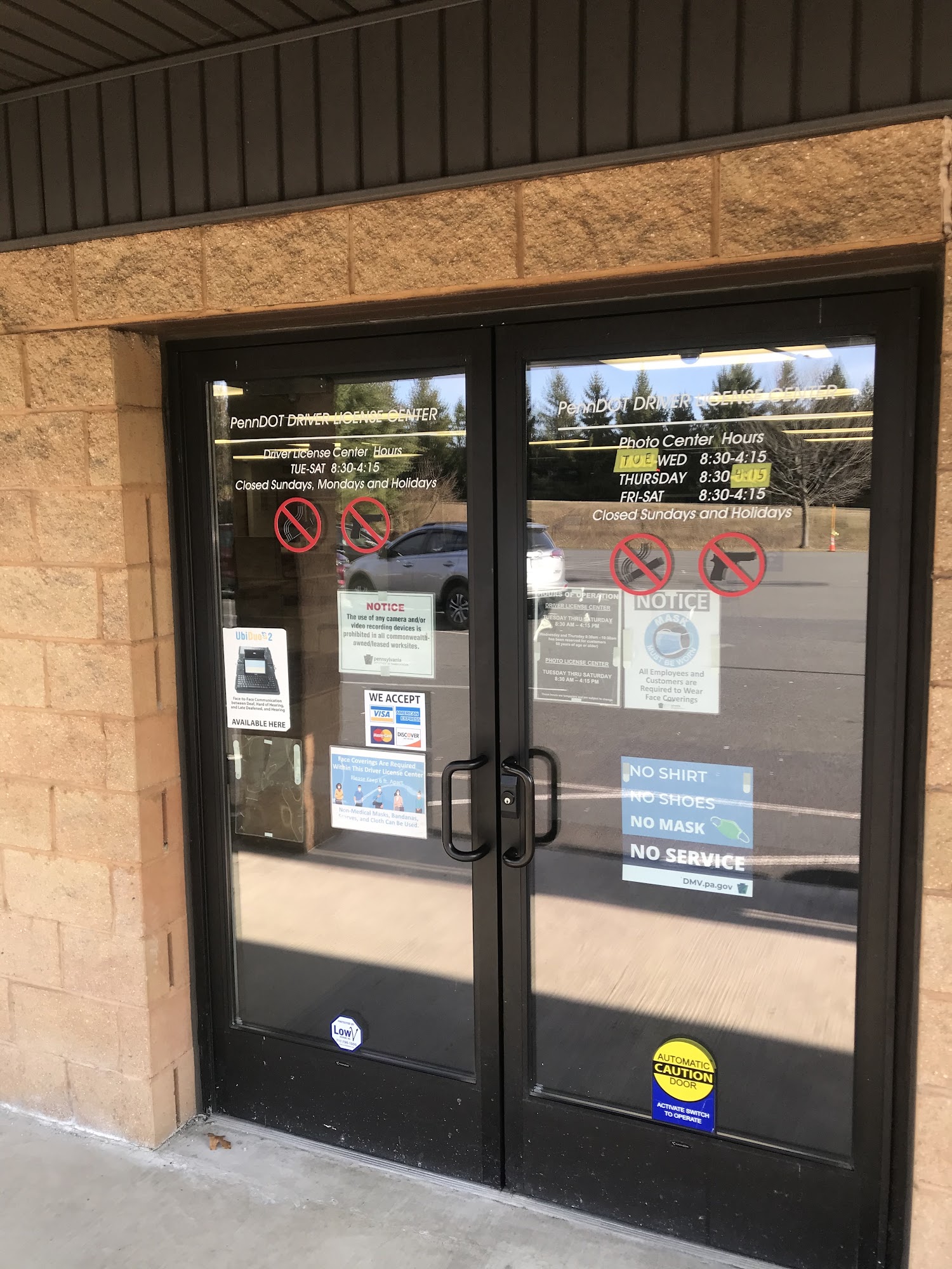 PENNSYLVANIA DEPARTMENT OF TRANSPORTATION DRIVERS LICENSE CENTER