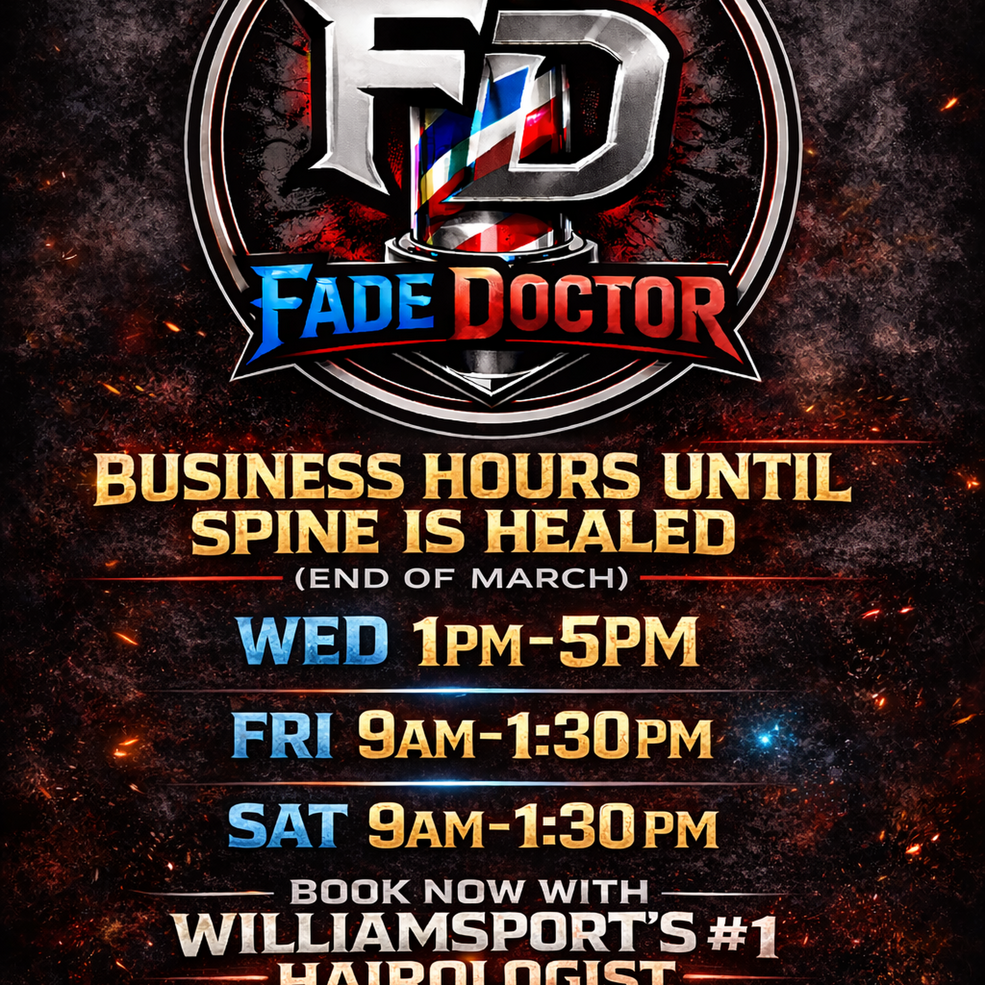 The FADE DOCTOR Barber Shop 1222 Clayton Ave, Williamsport Pennsylvania 17701