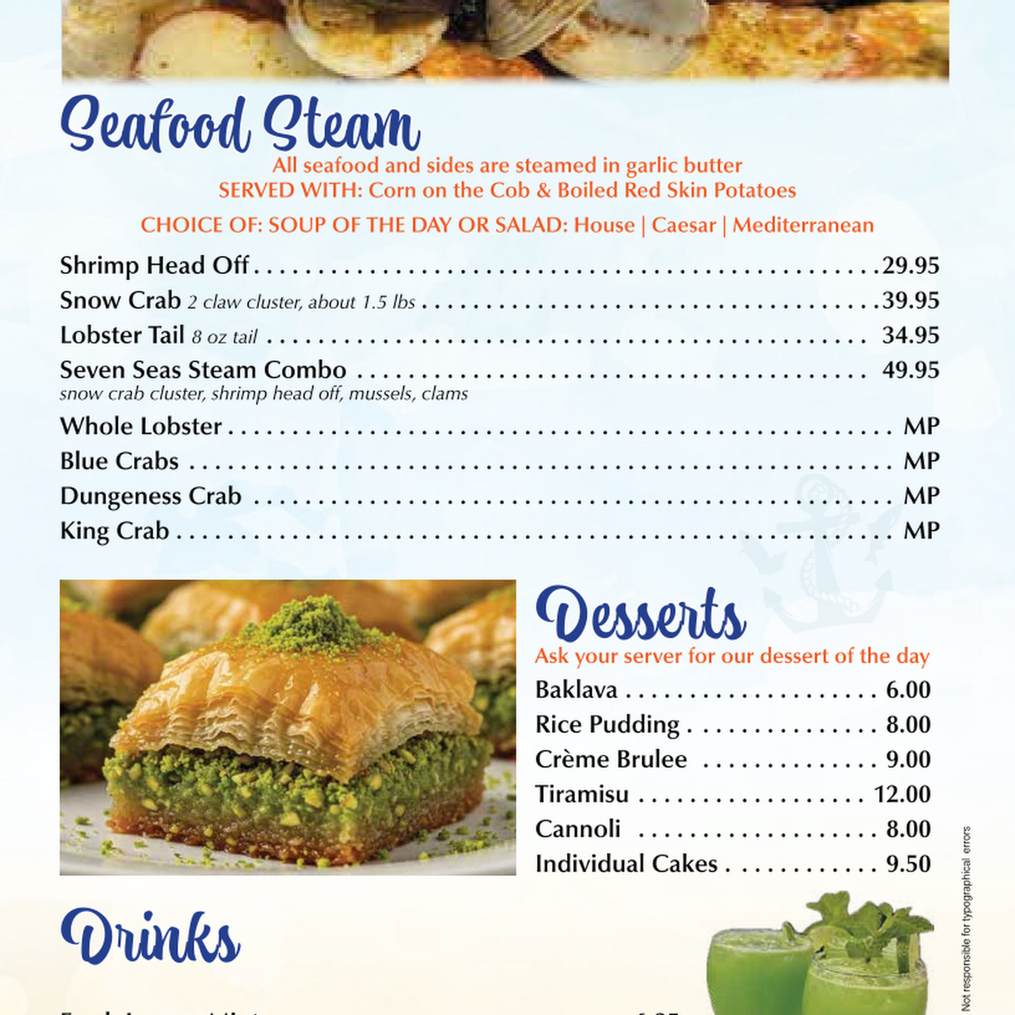 Seven Seas Mediterranean Seafood Willow Grove