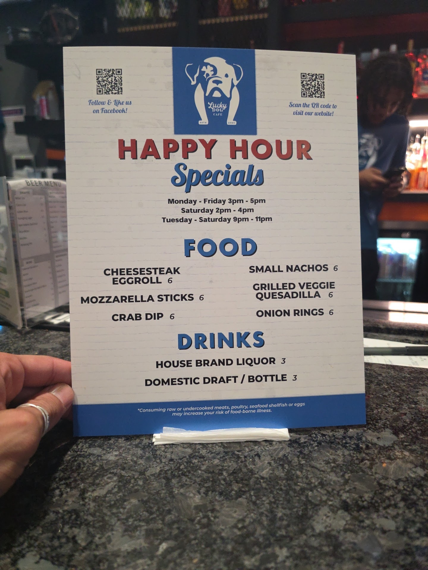 Lucky Dog Cafe Menu