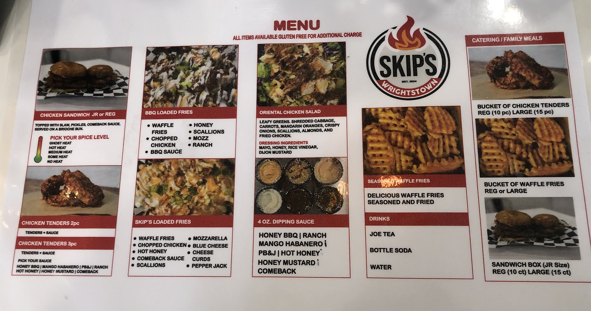 Skip's Wrightstown Menu
