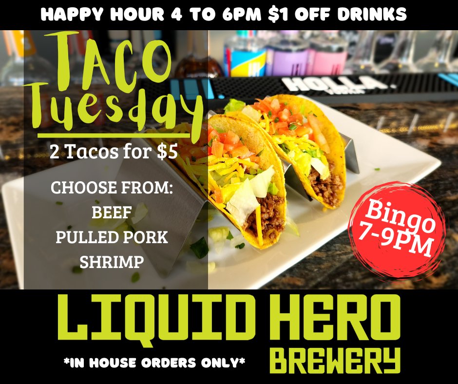 Liquid Hero Brewery Pub Menu