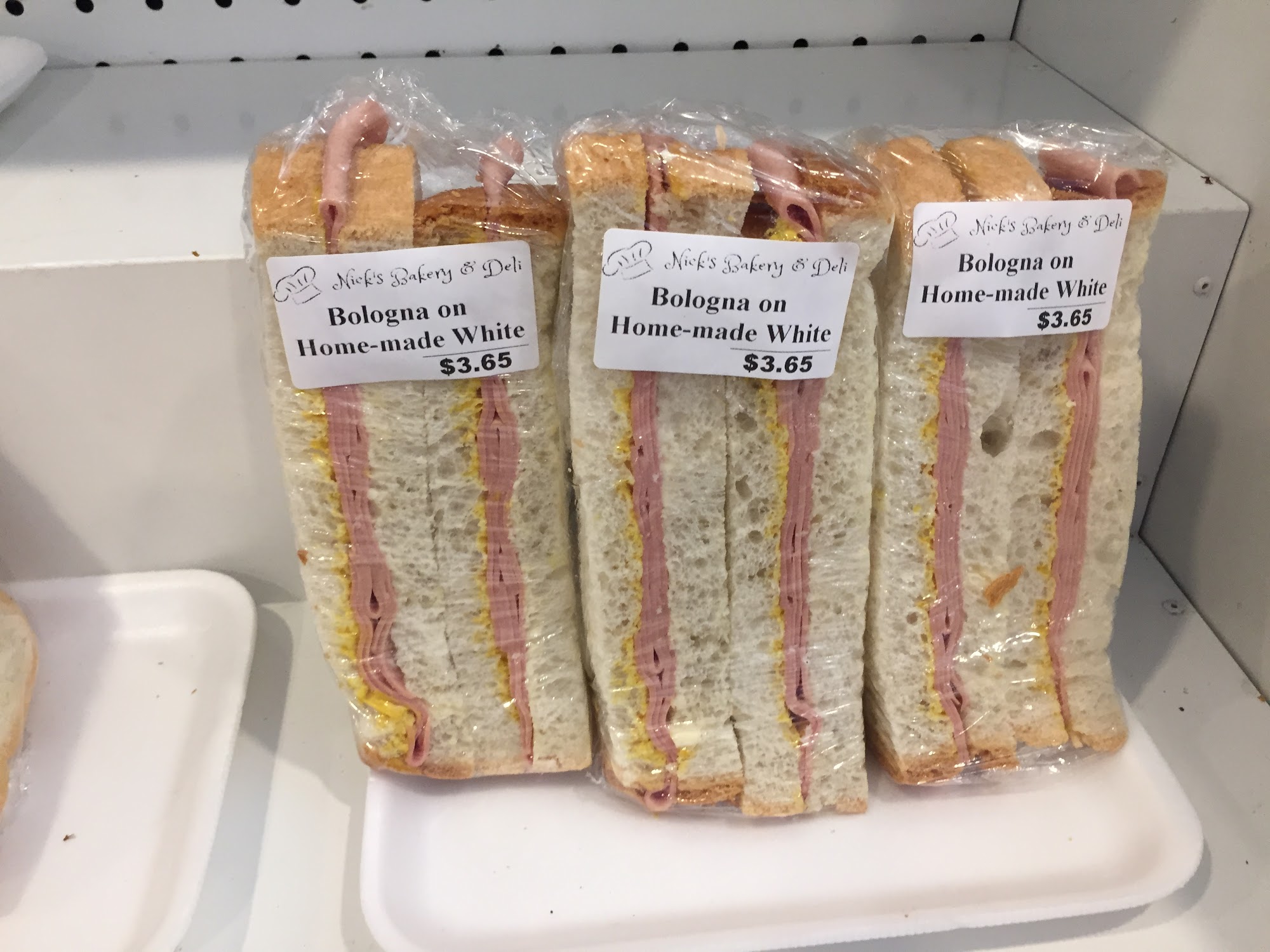 Nick's Bakery Deli & Convenience Menu