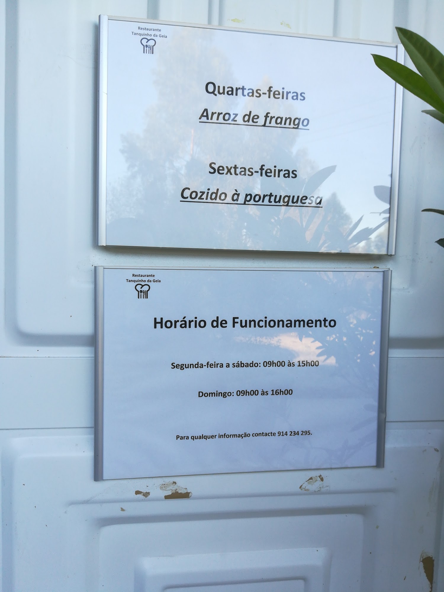 Restaurante Tanquinho da Geia Menu