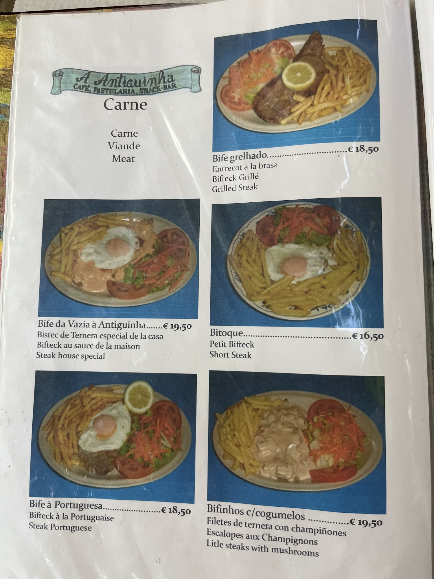 A Antiguinha Menu