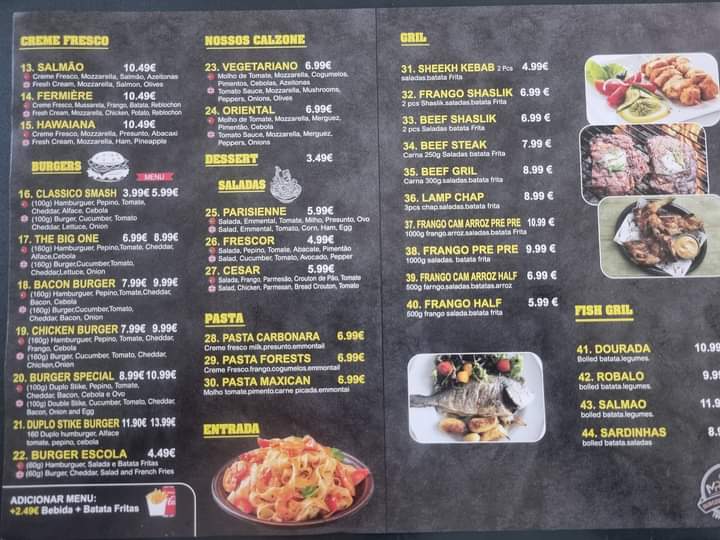 Mr Kebab Menu