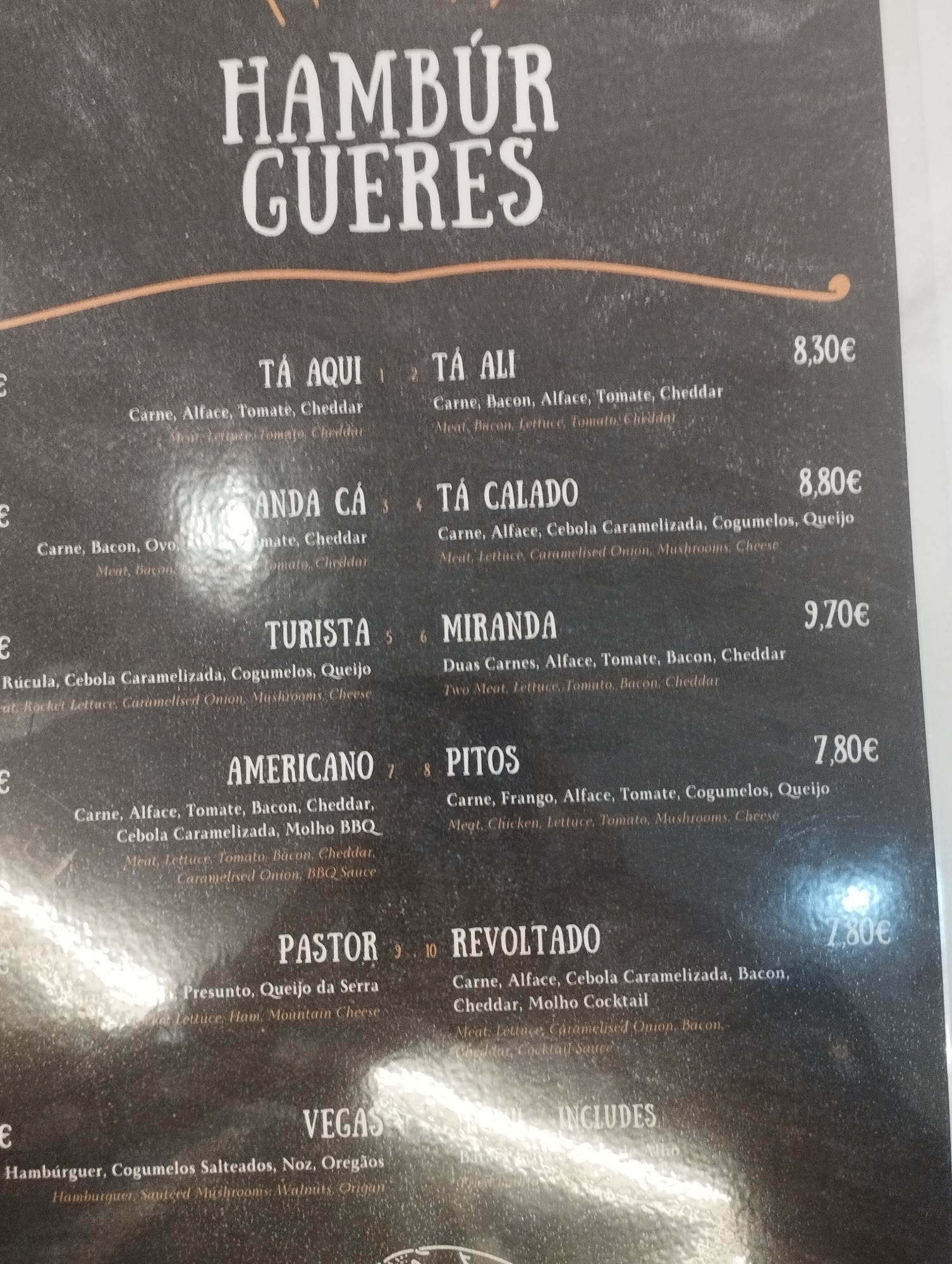Confeitaria Miranda Menu