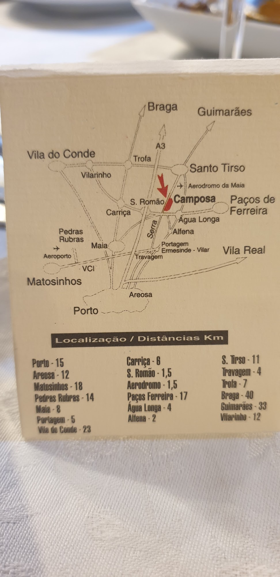 Quinta Da Camposa-actividades Hoteleiras, Lda. Menu