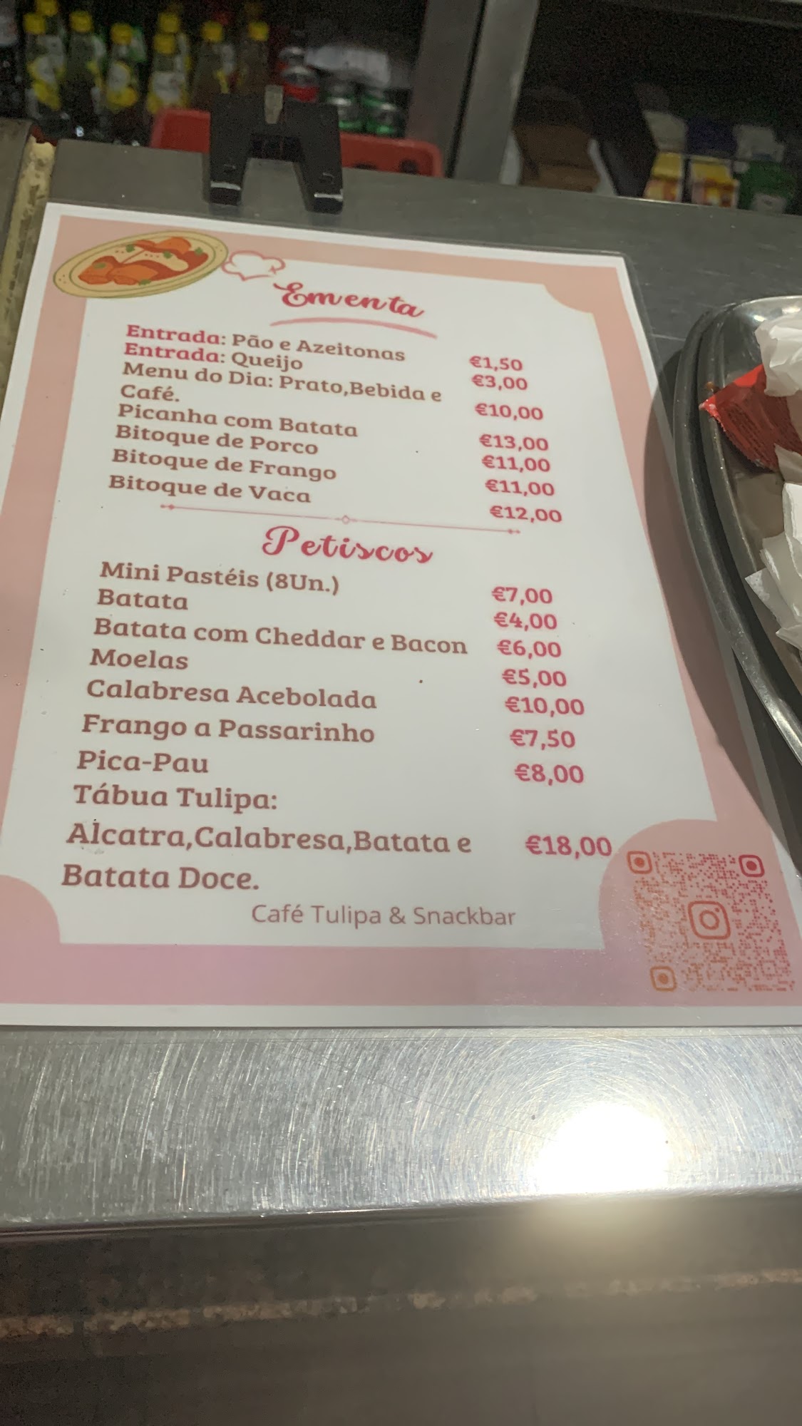 Tulipa Café Menu