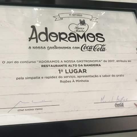 Alto da Bandeira Menu