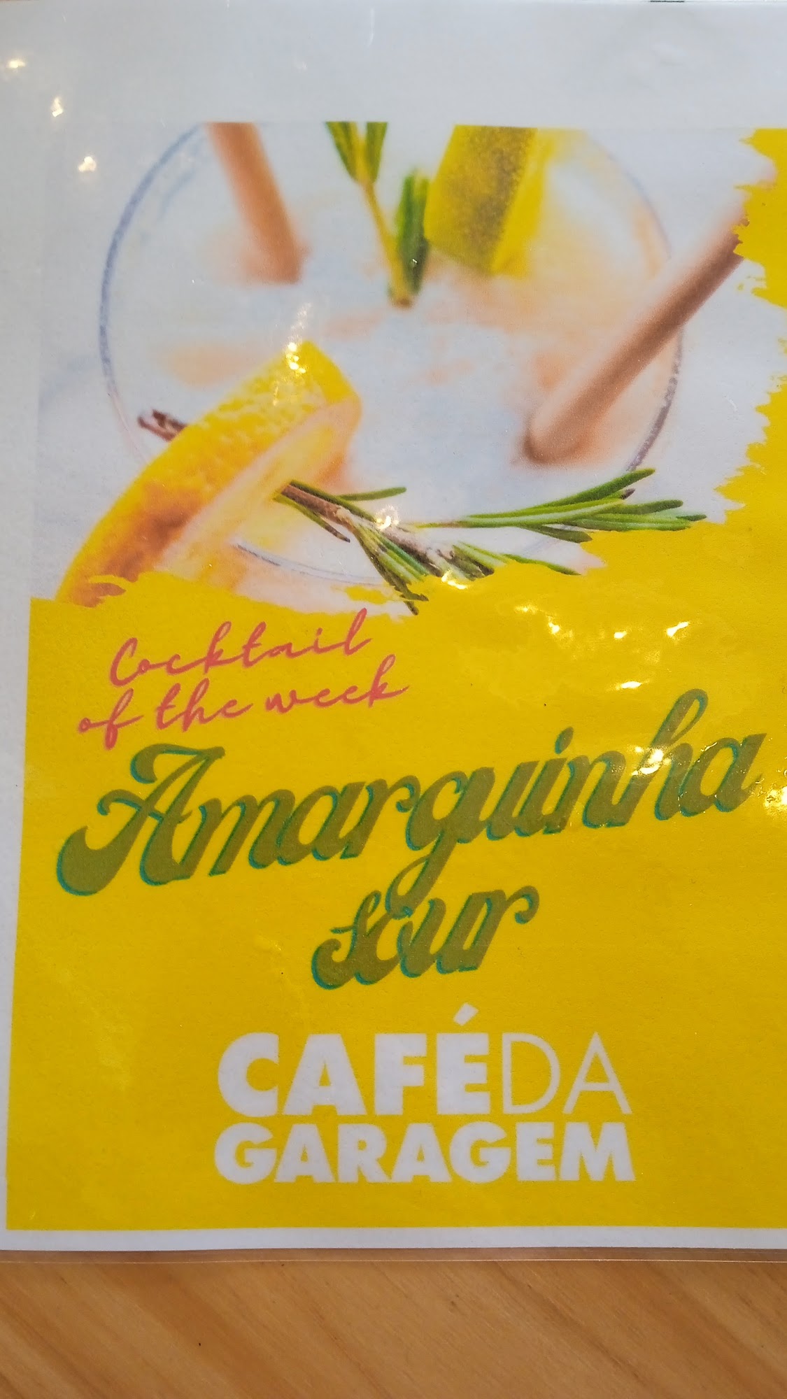 Café da Garagem Menu