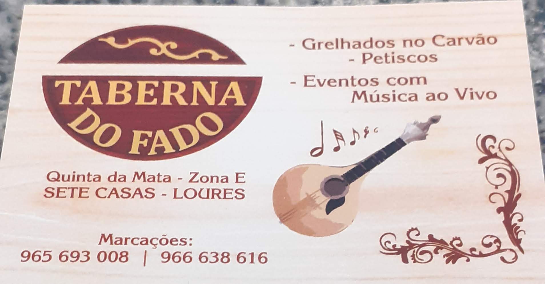 Taberna do Fado Menu