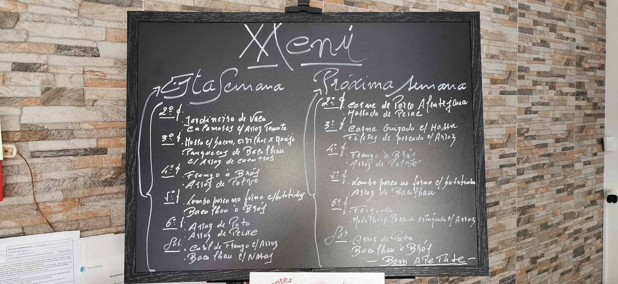 Pastelaria Milá Menu