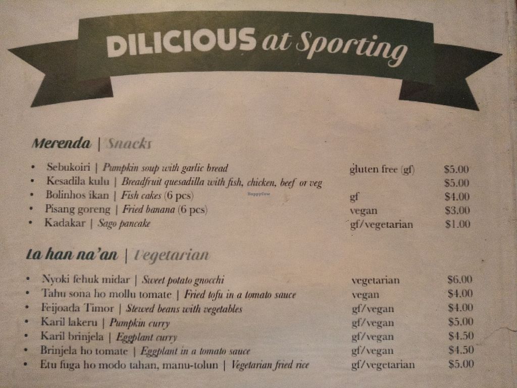 On Food Menu