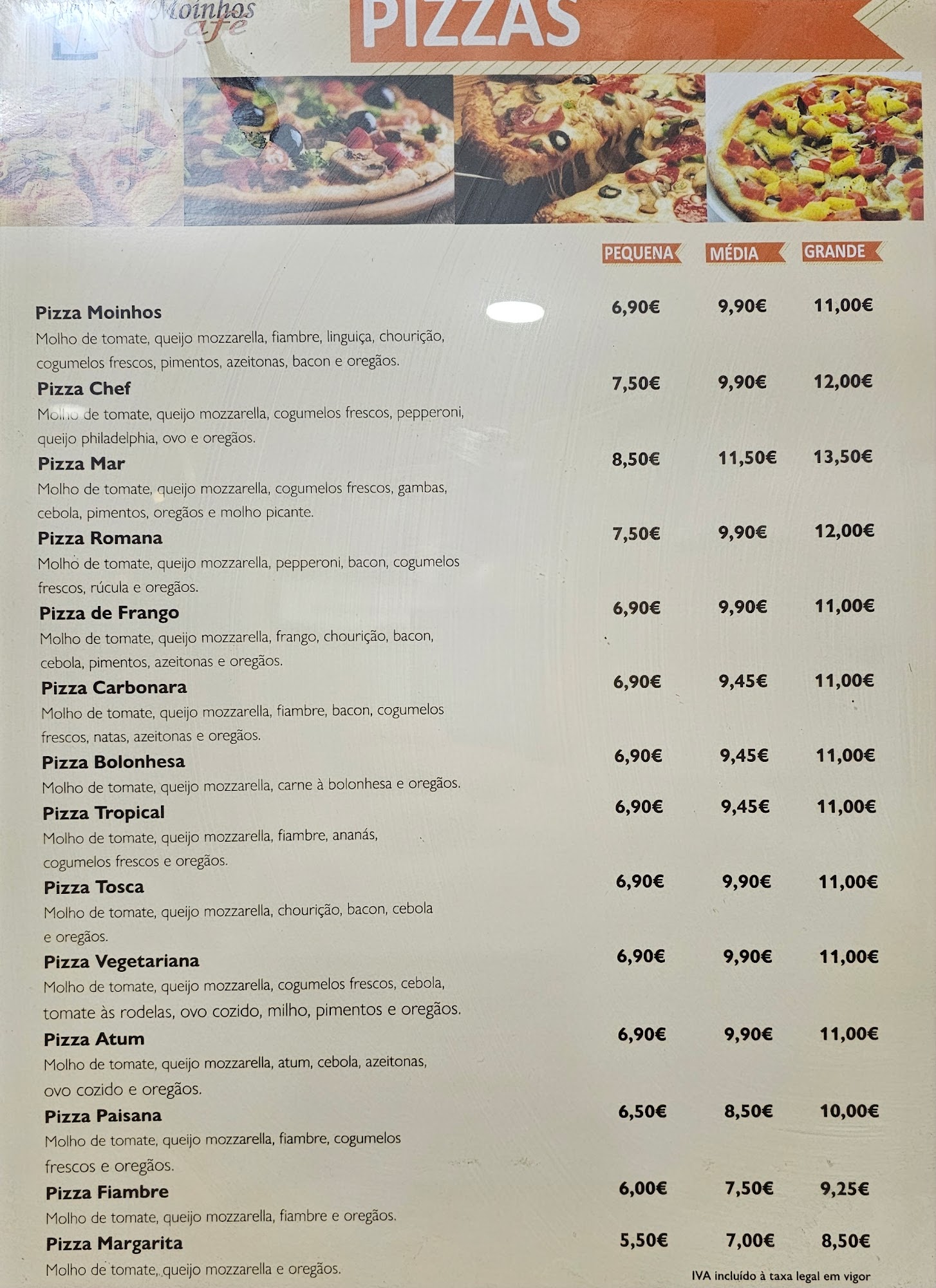 MOINHOS CAFÉ/RESTAURANTE (Moinhos Café) Menu