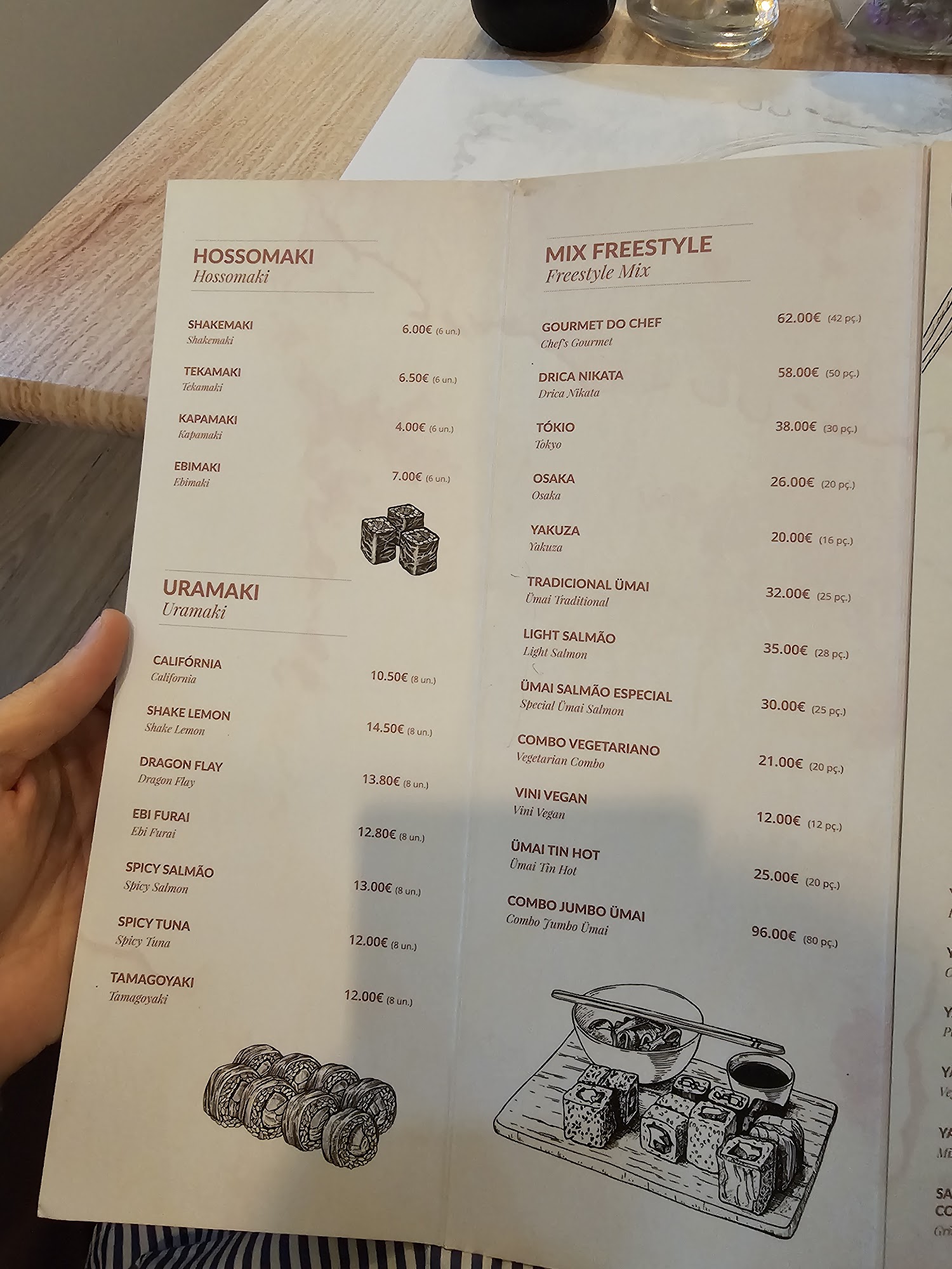 Restaurante Japonês - UMAI SUSHI BOX Menu
