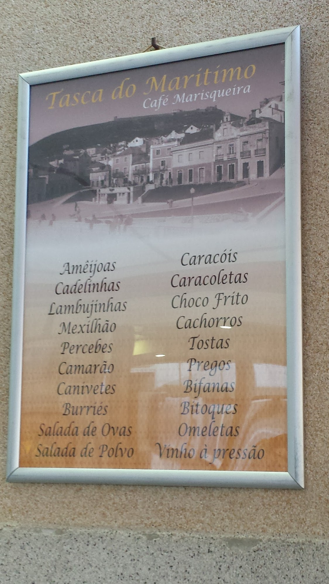 Tasca do Marítimo Menu