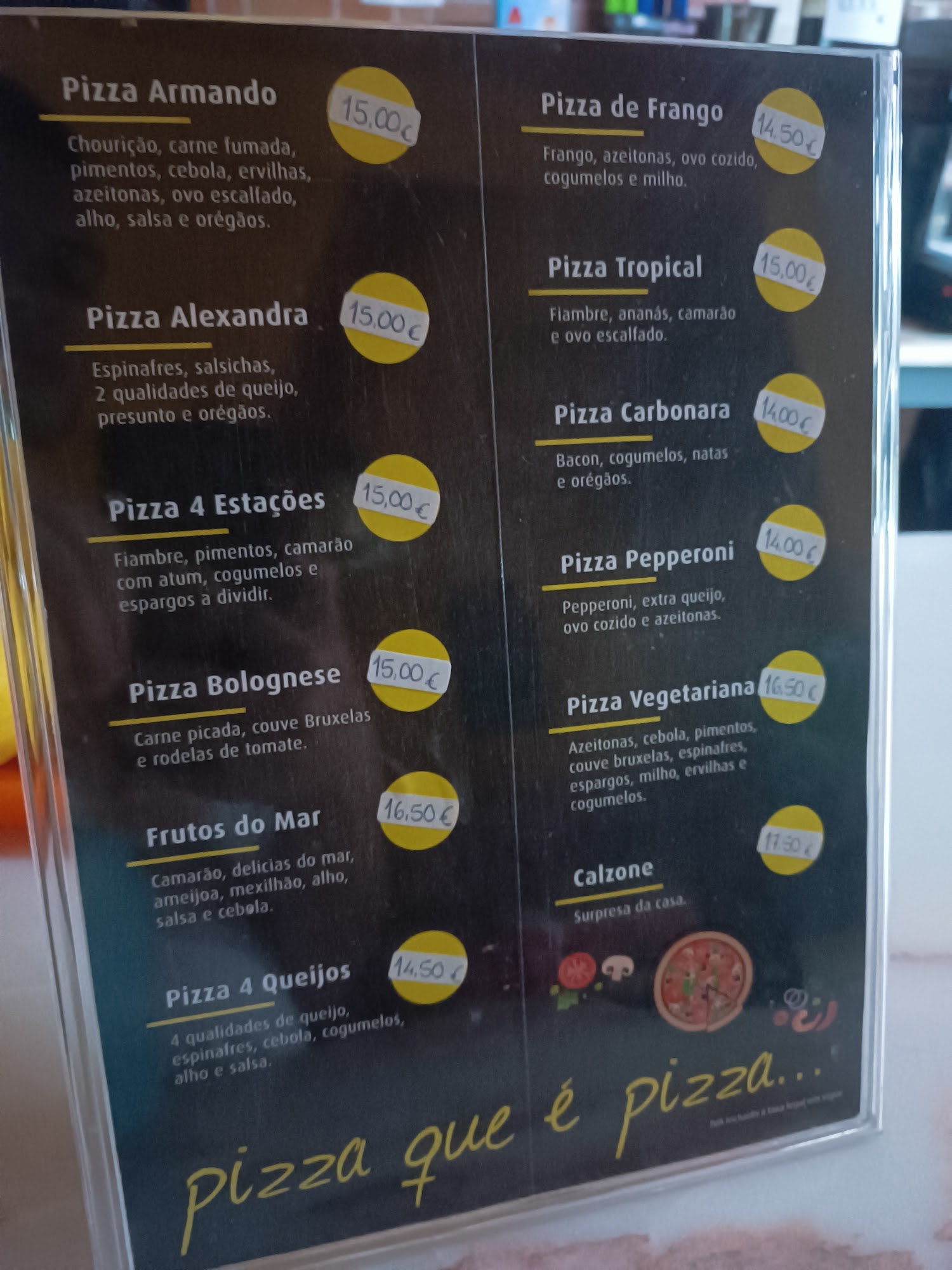 Pizzaria Flor de Lis Menu