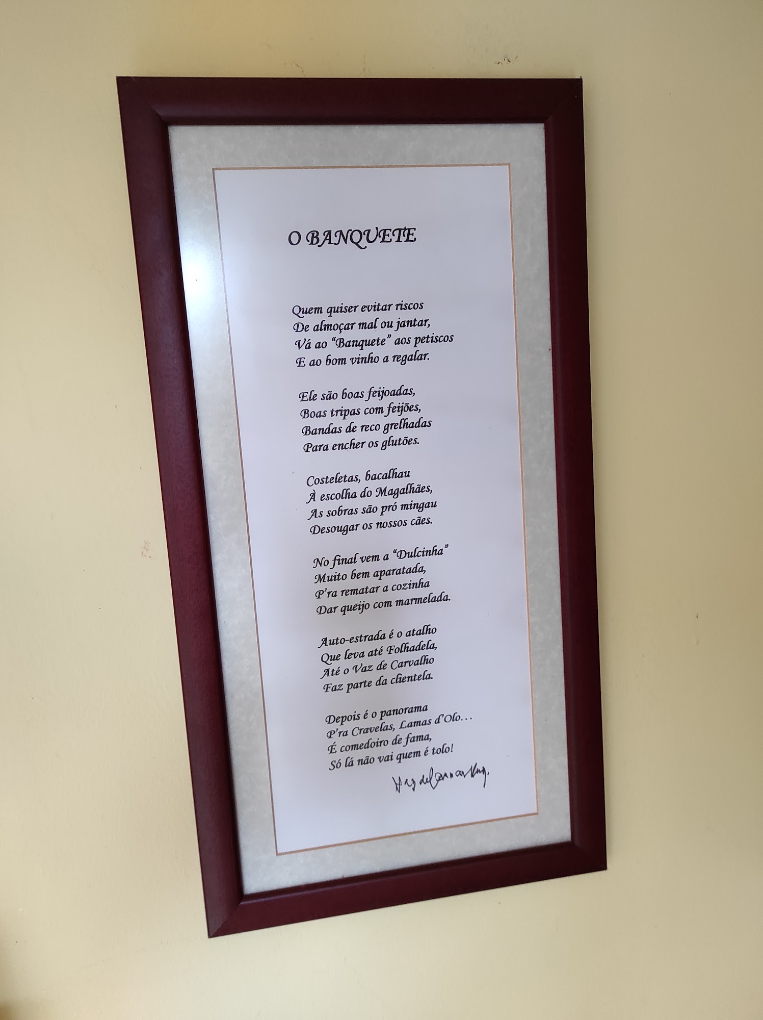 Restaurante Banquete Menu