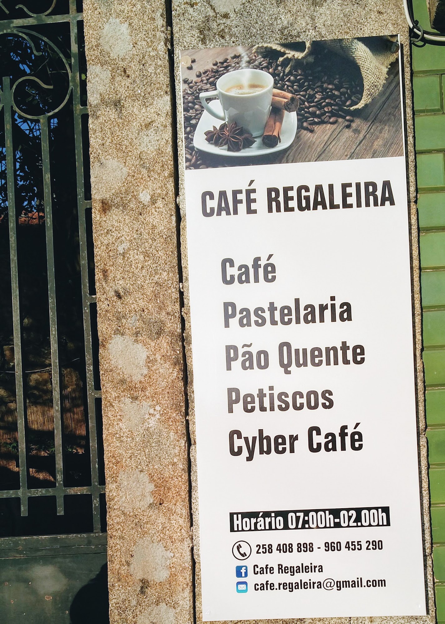 Cafe Regaleira Menu