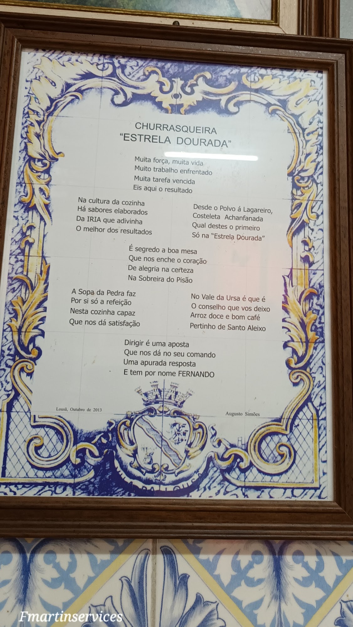 Estrela Dourada Menu